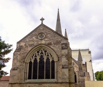 Chichester Cathedral, formally known as the Cathedral Church of the Holy Trinity in Chichester, West Sussex, United Kingdom on 14 July 2019