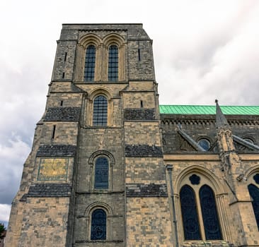 Chichester Cathedral, formally known as the Cathedral Church of the Holy Trinity in Chichester, West Sussex, United Kingdom on 14 July 2019