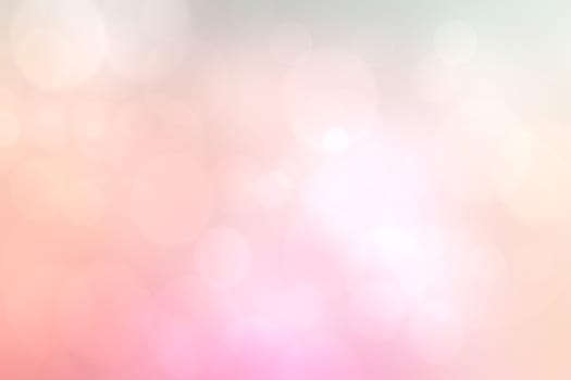 Abstract blurred vivid spring summer light delicate pastel pink bokeh background texture with bright soft color circles. Space for your text. Beautiful backdrop illustration.