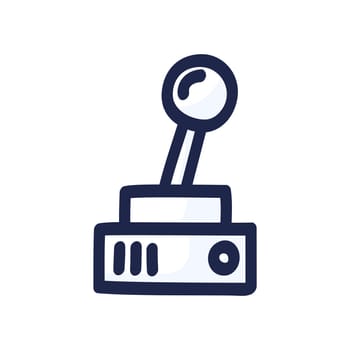 Joystick for video game. Controller buttons hand-drawn in doodle-style vector icon. Vector illustration