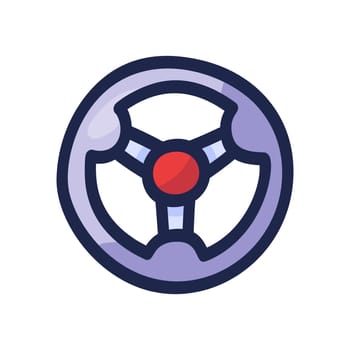 Steering wheel hand drawn outline doodle icon. Drive car and auto, racing, driver and traffic concept. Vector sketch illustration for print, web, mobile and infographics on white background.