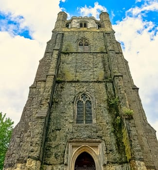 Chichester Cathedral (Cathedral Church of the Holy Trinity) free-standing medieval bell tower known as campanile in Chichester, West Sussex, United Kingdom on 14 July 2019