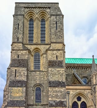 Chichester Cathedral, formally known as the Cathedral Church of the Holy Trinity in Chichester, West Sussex, United Kingdom on 14 July 2019