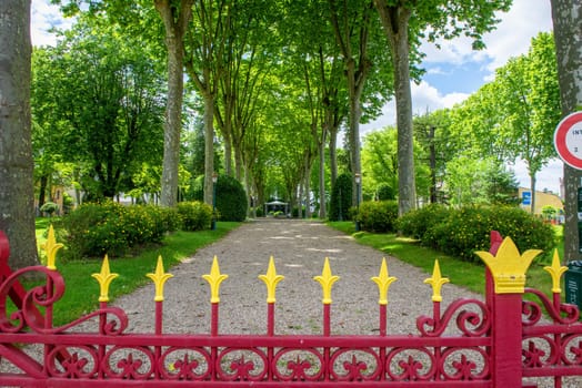 view of park of Oloron Sainte Marie, france