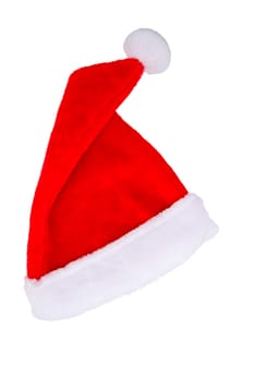 Santa Claus cap mitre white isolated