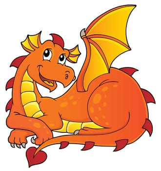 Lying dragon theme image 1 - picture illustration.