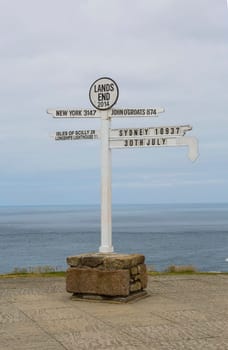 Lands End Sign Post  in Cornwall, United Kingdom