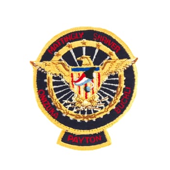 SWINDON, UK - FEBRUARY 23, 2014: Mission Badge from the STS-51 Space Shutle