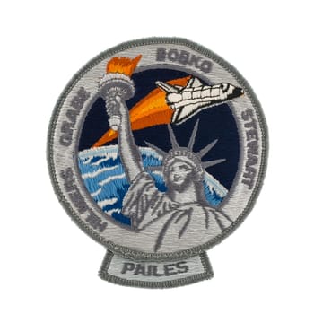 SWINDON, UK - FEBRUARY 23, 2014: Mission Badge from the STS-51J Space Shutle