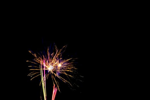 Fireworks display night in London, UK