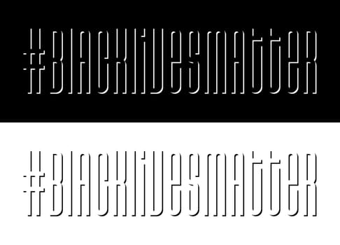 Black Lives Matter. Protest Banner about Human Right of Black People in U.S. America. Vector Illustration.