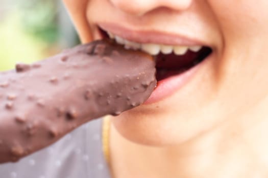 Summer sweet chocolate icecream bar, stock photo
