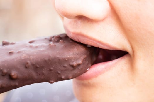 Summer sweet chocolate icecream bar, stock photo
