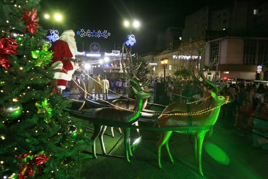 salvador, bahia / brazil - december 5, 2016: Village of Noel, Christmas decoration mounted in the Municipal Square of Salvador city.