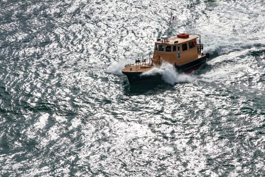 A Pilot Boat in the Atlantic Ocean