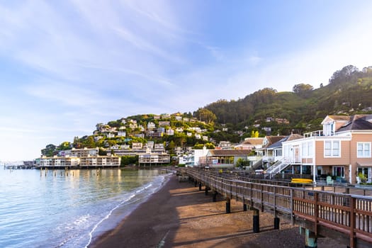 Beautiful cityscape of Sausalito Resort town for San Francisco people in North California USA West Coast of Pacific Ocean, San Francisco United States Landmark Travel Destination cityscape concept.