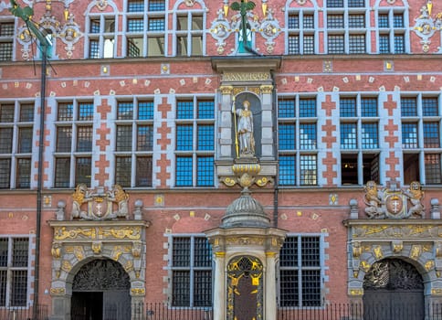 Great Armoury building in Gdansk, Tricity, Pomerania, Poland on 26 August 2019
