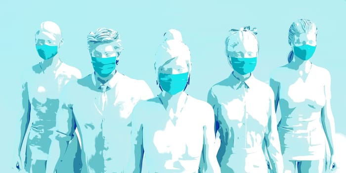 People Wearing Face Masks to Protect Against Covid-19