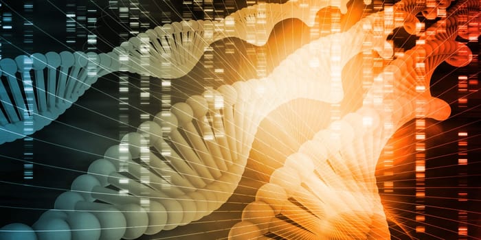 DNA Molecule Helix Science Abstract Background Art