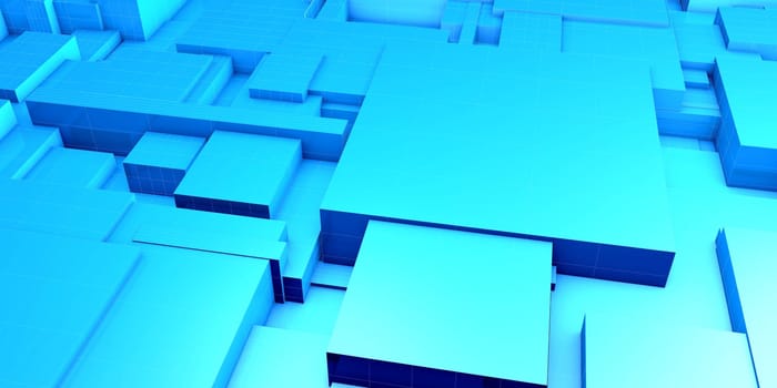Cube Futuristic Background with Merging Shapes Artwork