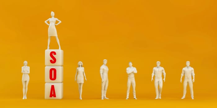 SOA Service Oriented Architecture Presentation Background in Orange and Red