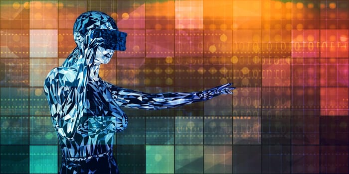 Latest Technology Trends in VR MR XR Concept Background