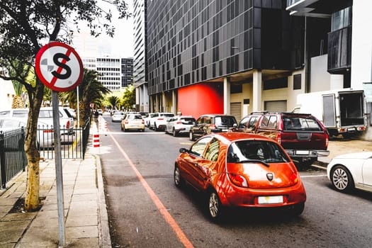 Cape Town, South Africa, February 9, 2018A side street near train station in Cape Town, South Africa