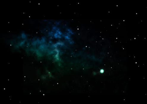 Star field and distant cold space nebula. "Elements of this image furnished by NASA""."