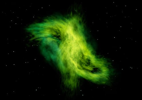 Far being shone nebula and star field against space. "Elements of this image furnished by NASA""."