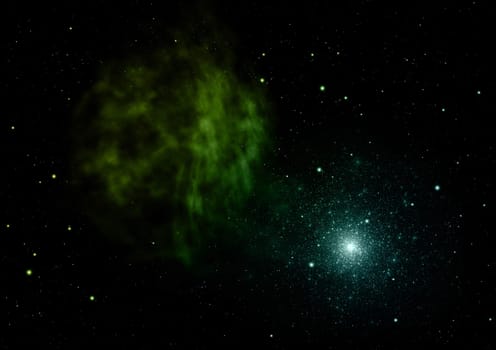 Star field in space a nebulae and a gas congestion. "Elements of this image furnished by NASA""."