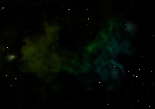 Distant flickering star array and cold cosmic nebula. "Elements of this image furnished by NASA""."