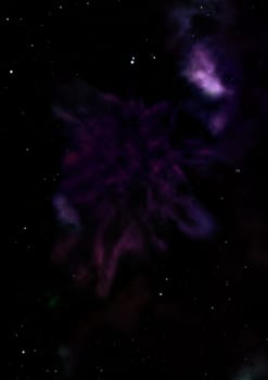 Far being shone nebula and star field against space. "Elements of this image furnished by NASA""."