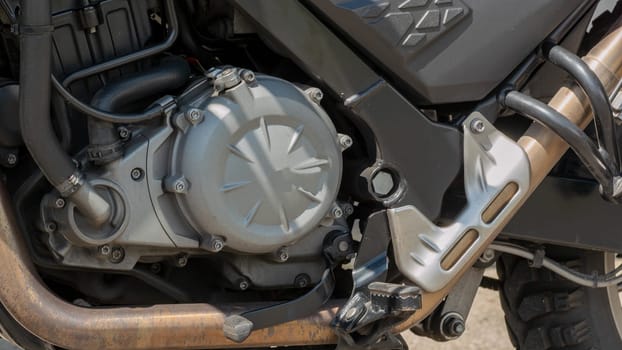 a motorcycle engine,detail of motorcycle engine.