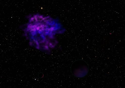 Small part of an infinite star field of space in the Universe. "Elements of this image furnished by NASA""."