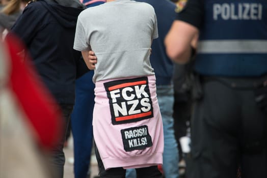 Protests in Trier on the 08.06.2020, Germany, rhineland palatinate, Antifa, demonstration against racism, protest George Floyd, people wearing masks, covid-19