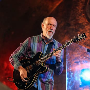 WIELICZKA, POLAND - NOVEMBER 2, 2015: John Scofield playing live music at The Cracow Jazz All Souls’Day Festival in The Wieliczka Salt Mine. Poland
