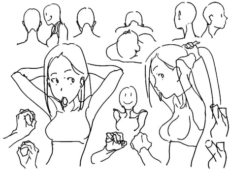 Tutorial of drawing a female body. Drawing the human body, step by step lessons.