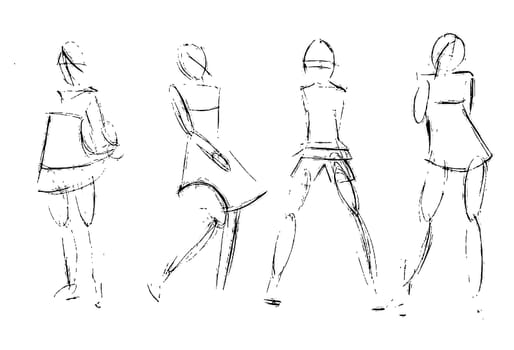 Tutorial of drawing a female body. Drawing the human body, step by step lessons.