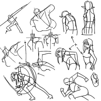 Tutorial of drawing a female body. Drawing the human body, step by step lessons.