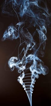 Smoke Abstract Dual Columns on black background