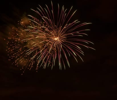 Closeup of isolated fireworks for compositing into your art