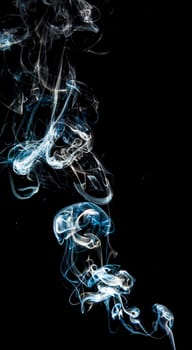 Abstract Smoke With Three Visible Levels on black background