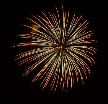 Closeup of isolated fireworks for compositing into your art