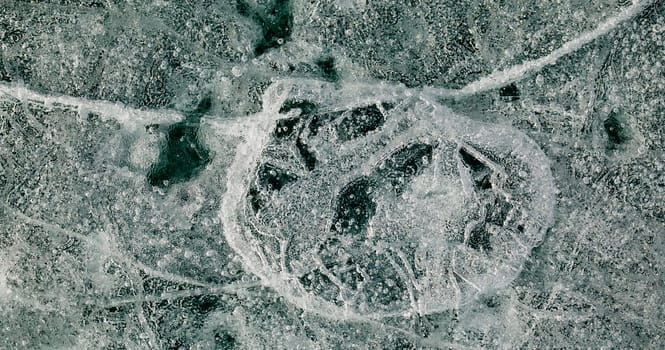 Background texture of bubbles in ice sheet