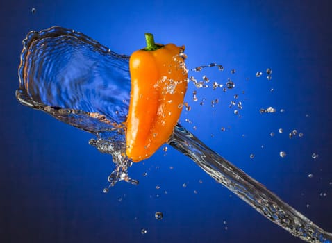 Water Splashes on Orange Mini Bell