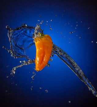 Water Splashes on Orange Mini Bell