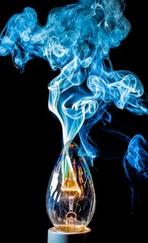 Death By Electricity  - An electrical element in a light bulb igniting and burning out