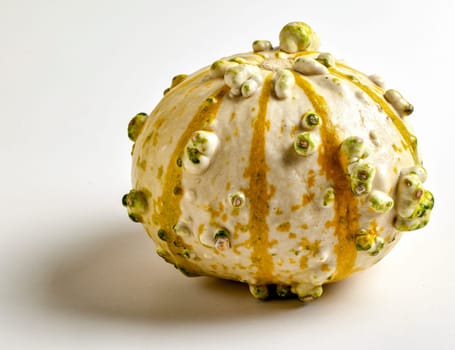 One Decorative Gourd on a White Background
