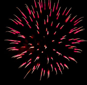 Exotic focus-poll images of fireworks, isolated for composing into your art