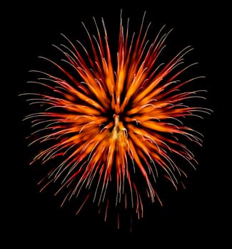 Exotic focus-poll images of fireworks, isolated for composing into your art